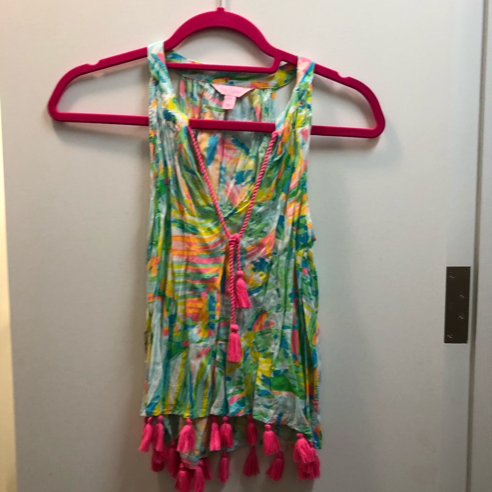 Lily Pulitzer ruffle tank 00